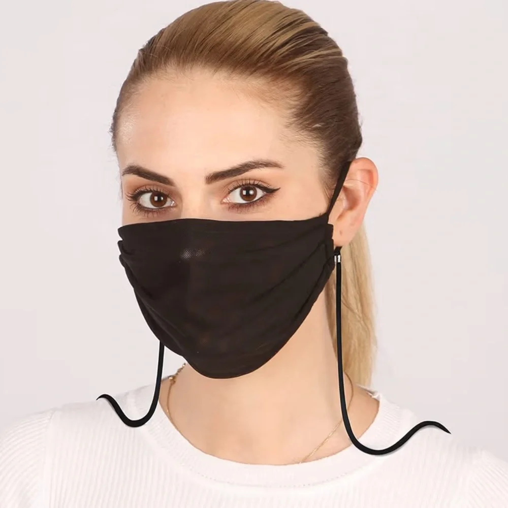 Elegant Black Reusable Face Mask